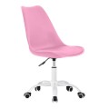 MARTIN Office Chair White Base, PP/Pu Pink (assembled cushion)