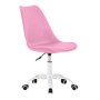 MARTIN Office Chair White Base, PP/Pu Pink (assembled cushion)