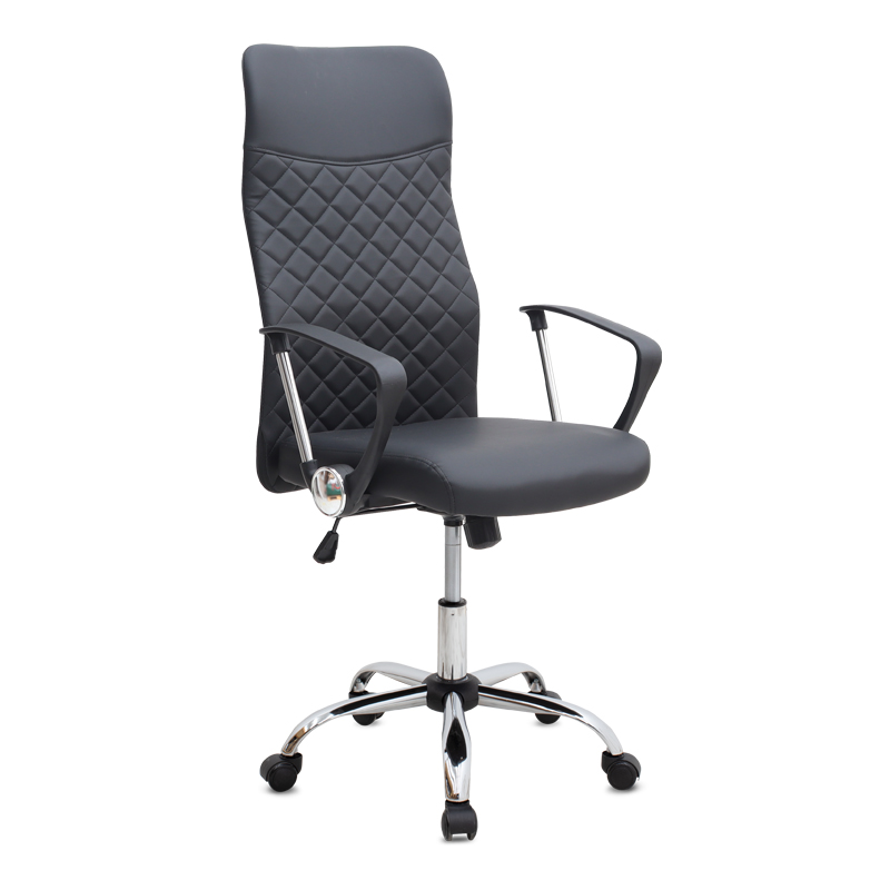 Novaro Megapap office chair with PU leather in black color 61x68x111/121cm.