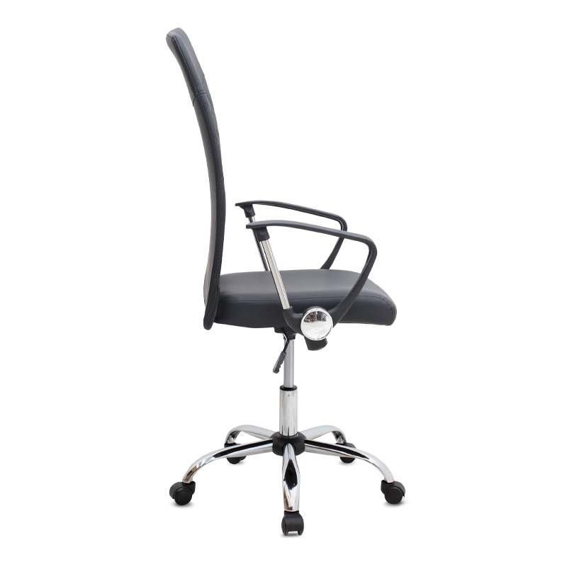 Novaro Megapap office chair with PU leather in black color 61x68x111/121cm.