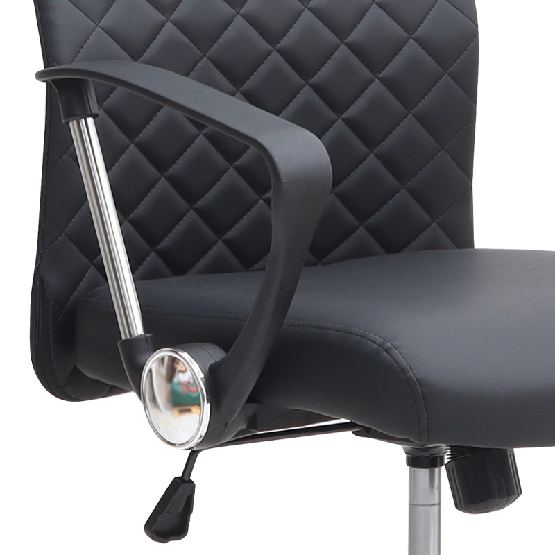 Novaro Megapap office chair with PU leather in black color 61x68x111/121cm.