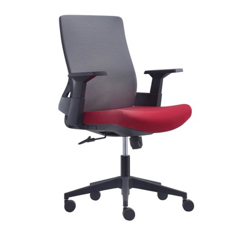 BF8950 Armchair Mesh Grey/Bordeaux Fabric