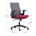 BF8950 Armchair Mesh Grey/Bordeaux Fabric