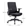 BF8950 Armchair Black Mesh/Fabric
