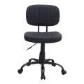 Romano Megapap office chair PU leather in black color 46x53x79/86cm.