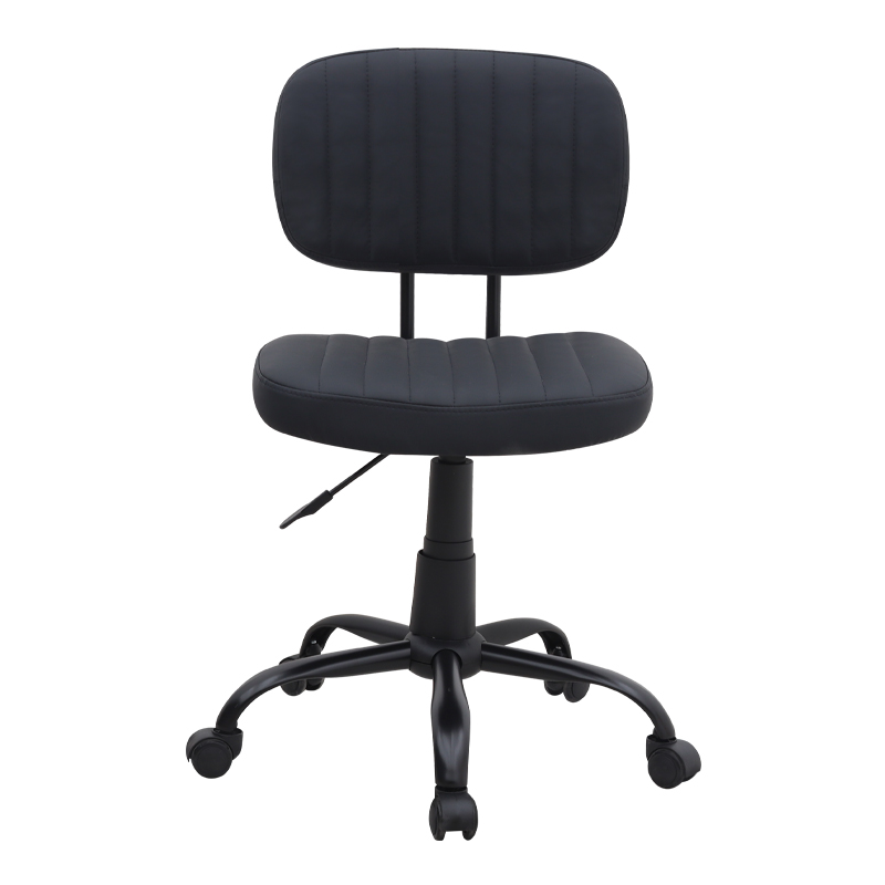 Romano Megapap office chair PU leather in black color 46x53x79/86cm.
