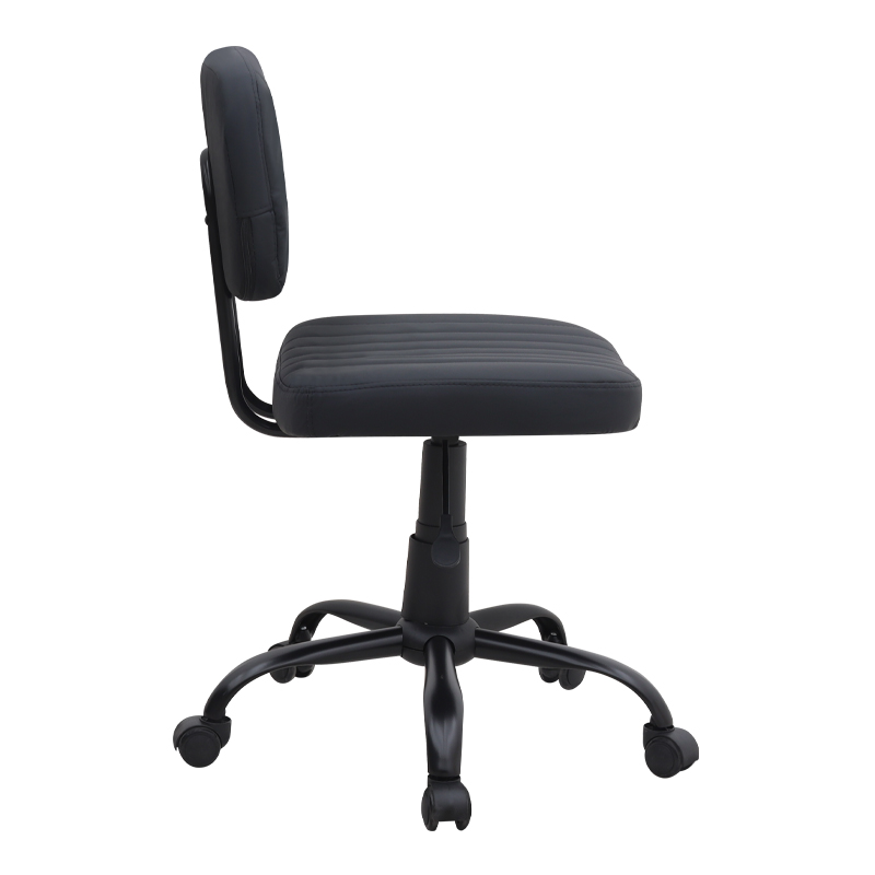 Romano Megapap office chair PU leather in black color 46x53x79/86cm.