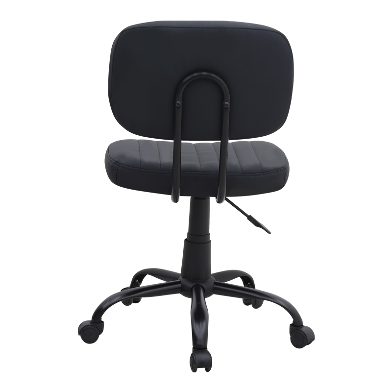 Romano Megapap office chair PU leather in black color 46x53x79/86cm.