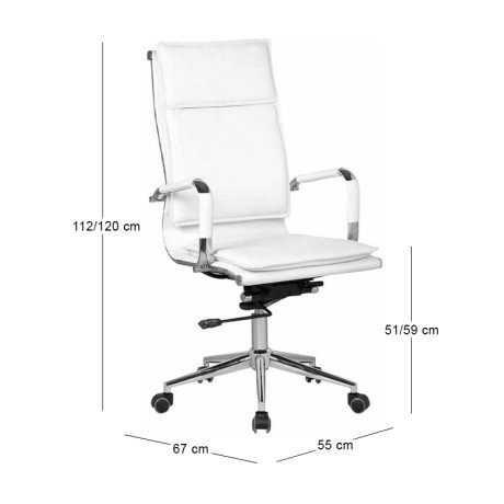 BF3600 Manager Armchair White Pu