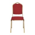 HILTON Banquet chair, Light Gold Metal Frame/Red Fabric