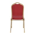 HILTON Banquet chair, Light Gold Metal Frame/Red Fabric