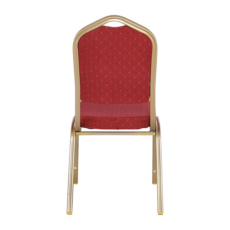 HILTON Banquet chair, Light Gold Metal Frame/Red Fabric