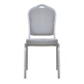 HILTON Banquet chair, Grey Fabric, Silver Metal Frame