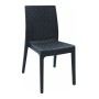 DAFNE Plastic Chair Anthracite (Rattan Look)