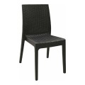 DAFNE Plastic Chair Brown (Rattan Look)