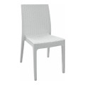 DAFNE Plastic Chair White (Rattan Look)