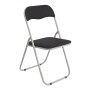 LINDA Folding Chair Black Pvc (Grey Paint)