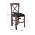 METRO Beech Chair Impregnation Walnut/Pu Black