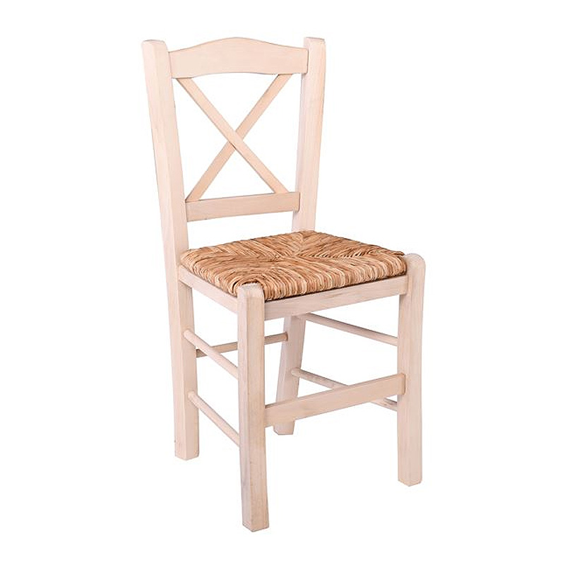 METRO Chair Unpainted with Rush Seat