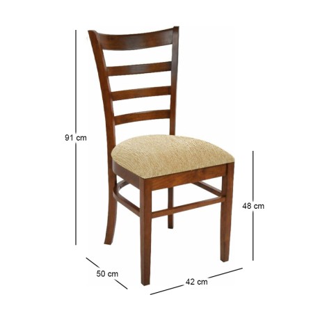 NATURALE Chair Walnut/Fabric Beige