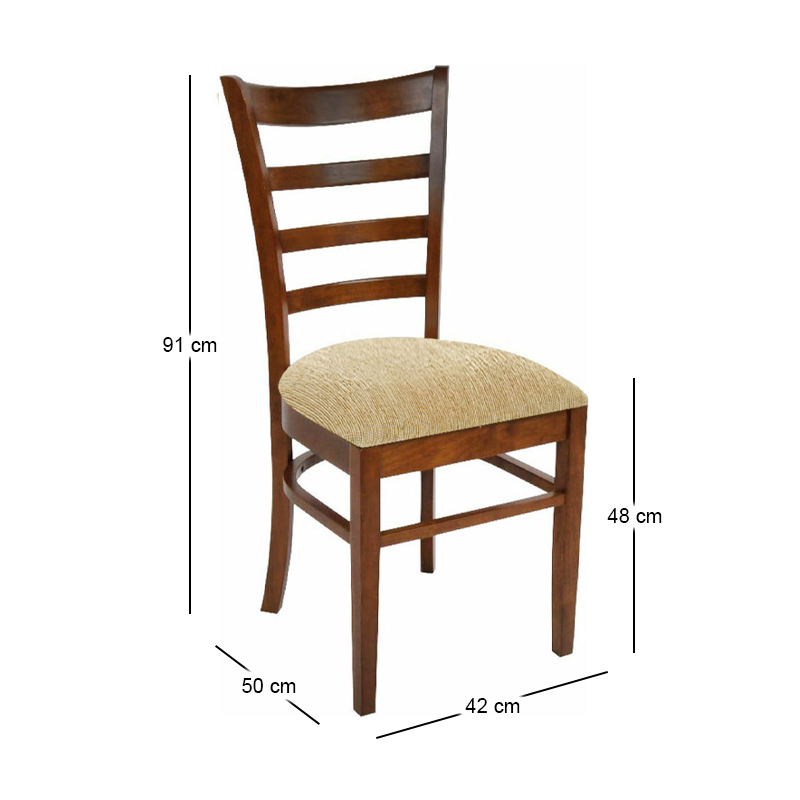 NATURALE Chair Walnut/Fabric Beige