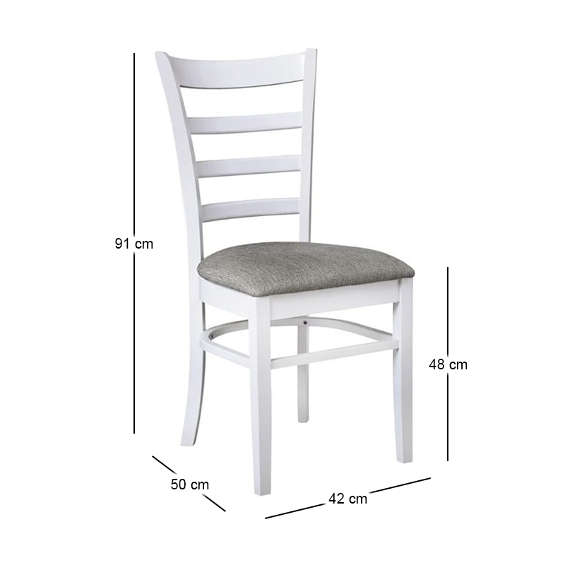 NATURALE Chair White/Fabric Grey