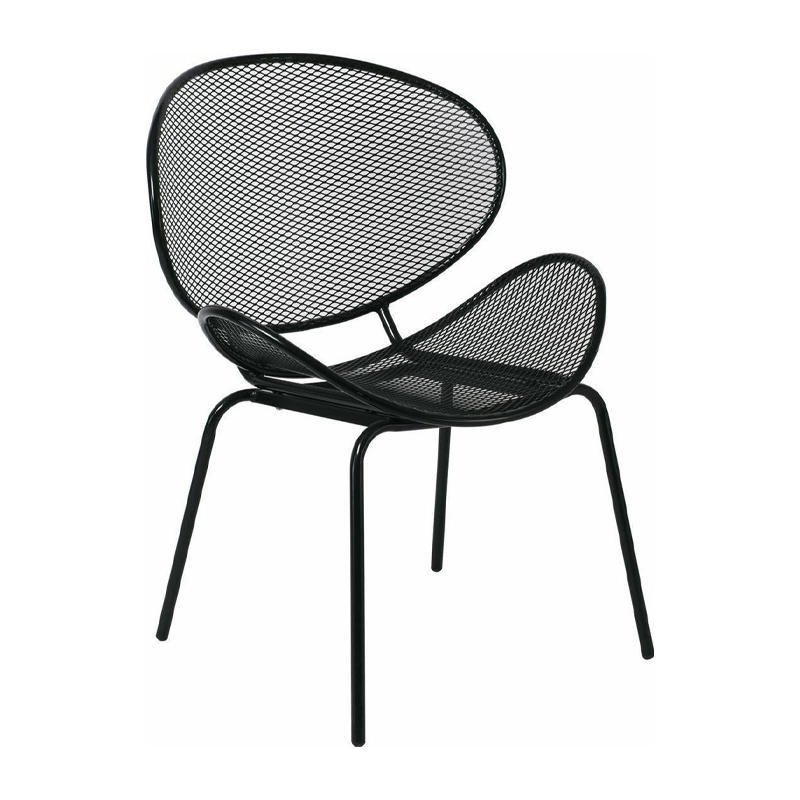 OLIVER Chair K/D Metal Mesh Black