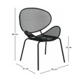 OLIVER Chair K/D Metal Mesh Black