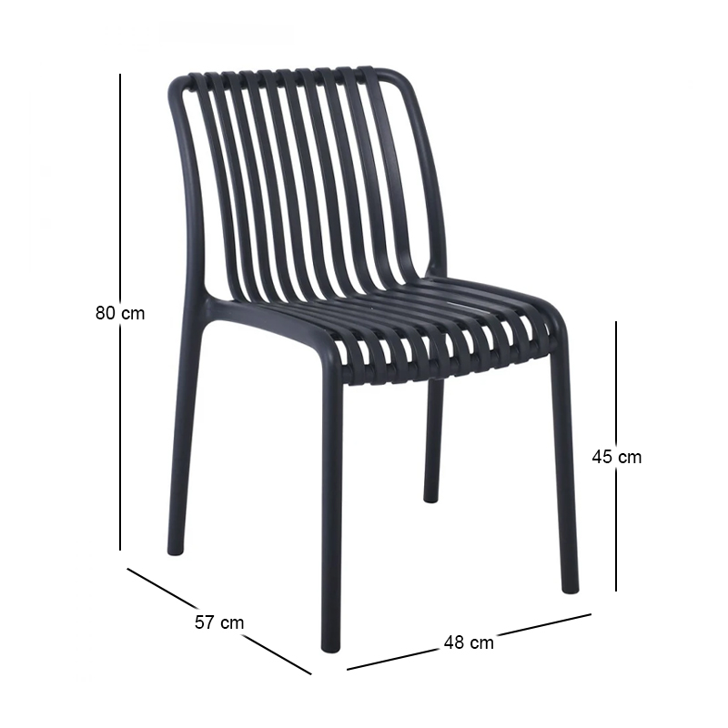 MODA Stackable Chair-Pro PP-UV Anthracite