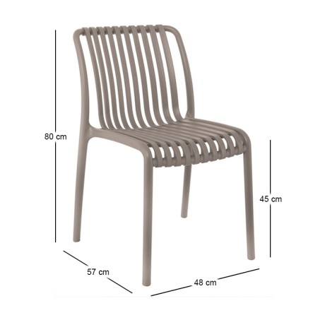 MODA Stackable Chair-Pro PP-UV Mocha