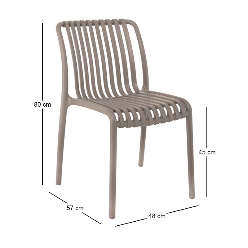 MODA Stackable Chair-Pro PP-UV Mocha