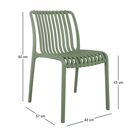 MODA Stackable Chair-Pro PP-UV Green