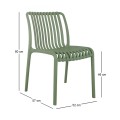 MODA-H Stackable Chair PP-UV Green