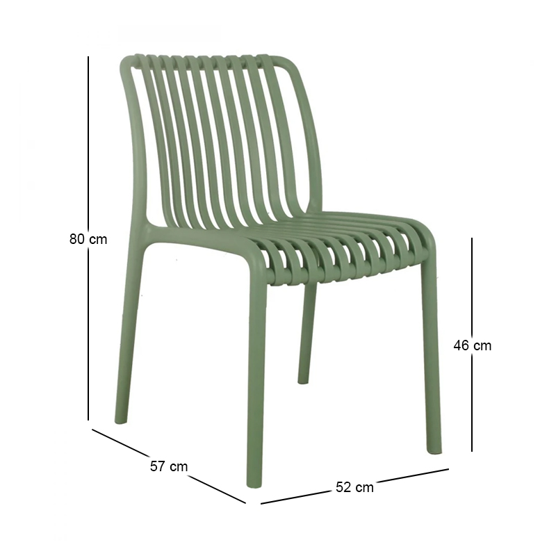 MODA-H Stackable Chair PP-UV Green