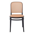 FLORENCE Stacking Chair PP Black/Beige