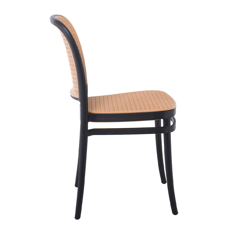 FLORENCE Stacking Chair PP Black/Beige