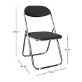 STAR Folding Chair Black Pu