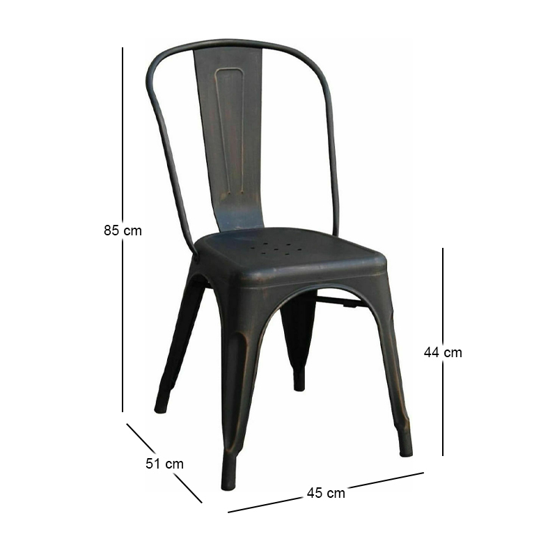 RELIX Chair Steel Antique Black