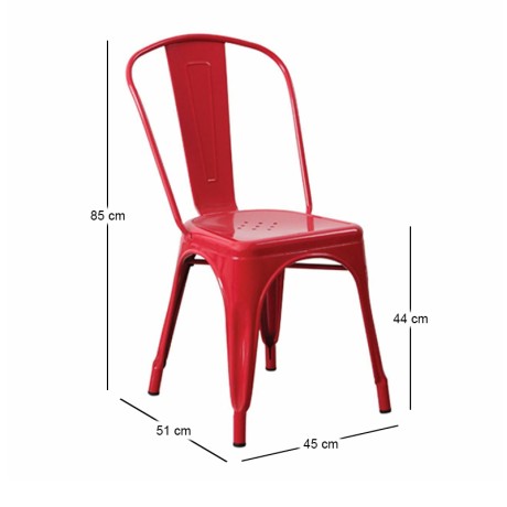 RELIX Chair Steel Red