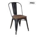 RELIX Wood Dark Oak Chair Steel Black