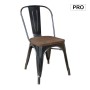 RELIX Wood Dark Oak Chair Steel Black