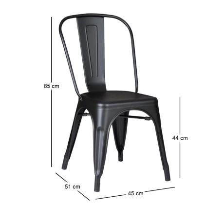 RELIX Chair Steel Black Matte