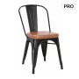 RELIX Chair Steel Black Matte/Pu Seat Camel