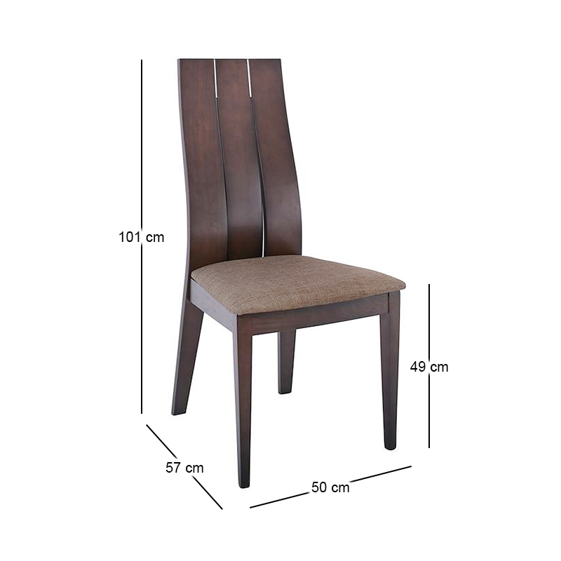 SAMBER Chair Burn Beech/Fabric Beige