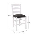 SKIROS Beech Chair Impregnation Lacquer White/Suede Anthracite