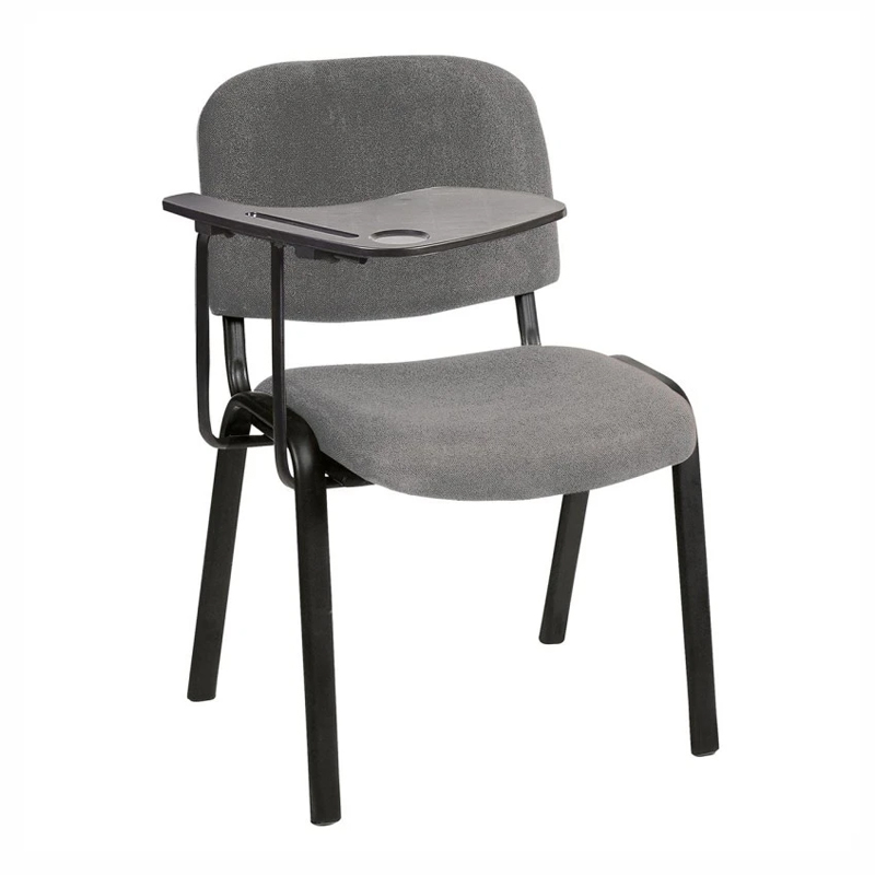 SIGMA Chair-Desk Black Metal Frame/Fabric Grey
