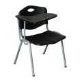 STUDY Καρέκλα-Θρανίο Μέταλλο Βαφή Silver / PP Μαύρο