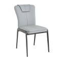 ANDRIA Chair Metal Black/Pu Light Grey