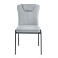ANDRIA Chair Metal Black/Pu Light Grey