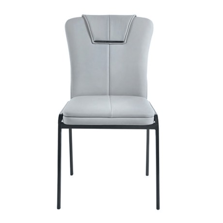 ANDRIA Chair Metal Black/Pu Light Grey